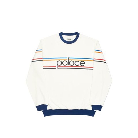Palace BENNYTRON CREW WHITE / NAVY