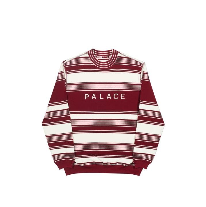 PIQUE YOUR NOSE CREW WHITE / BURGUNDY