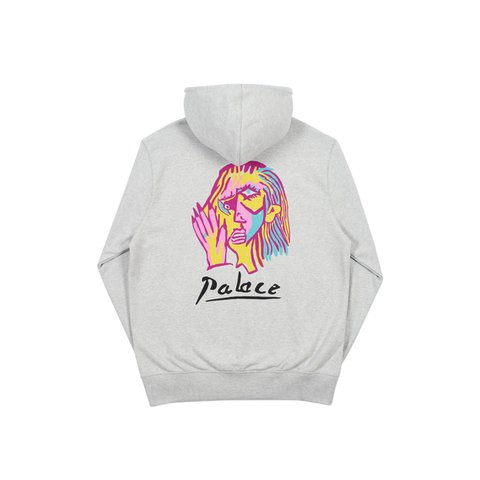 Palace SIGNATURE HOOD GREY MARL - Colorway