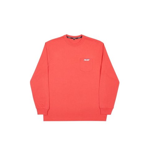 Palace BASICALLY A POCKET LONGSLEEVE LIGHT RED