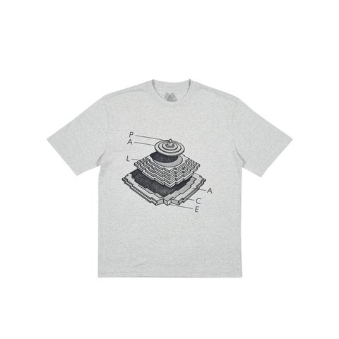 Palace PYRAMIDAL T-SHIRT GREY MARL