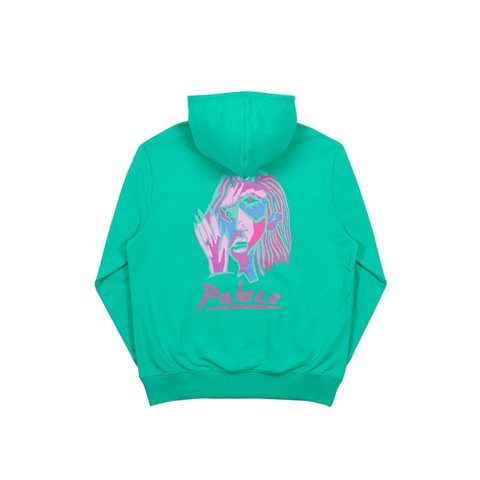 Palace SIGNATURE HOOD POOL GREEN - Colorway