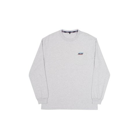 Palace BASICALLY A POCKET LONGSLEEVE GREY MARL