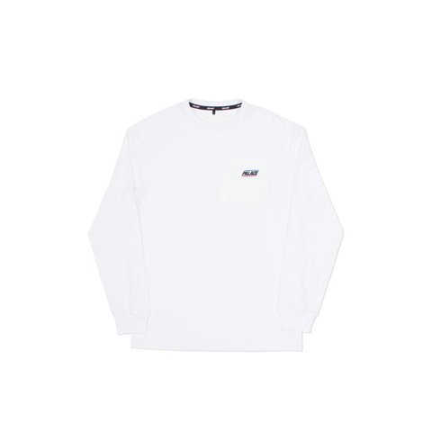 Palace BASICALLY A POCKET LONGSLEEVE WHITE