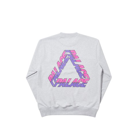 Palace SPLIT P3 CREW GREY MARL - Colorway