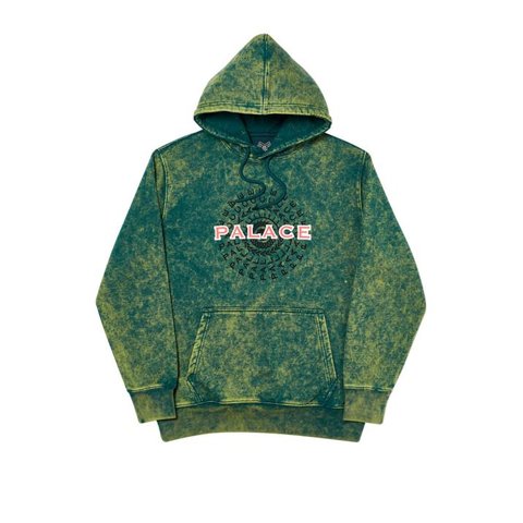 Palace PIRCLE HOOD GREEN ACID WASH