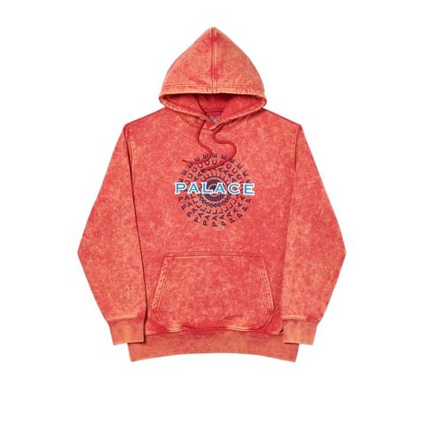 Palace PIRCLE HOOD PINK ACID WASH