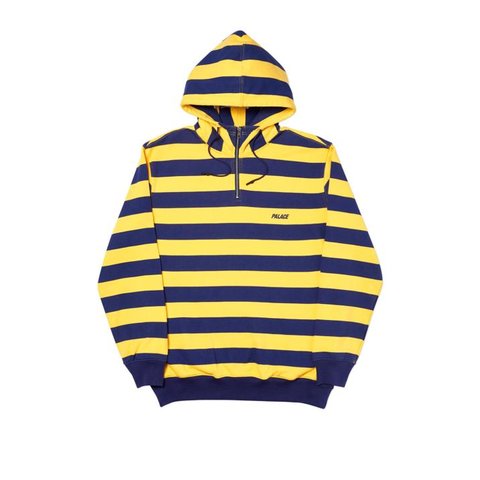 Palace TRI-STRIPE-ZIP HOOD YELLOW / NAVY
