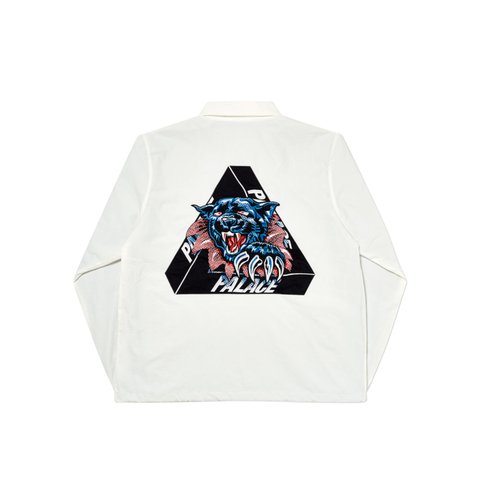 Palace RIPPED COACH JACKET WHITE - Colorway