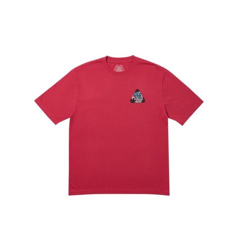 Palace RIPPED T-SHIRT DARK RED