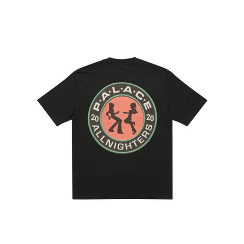 Palace ALL NIGHTERS T-SHIRT BLACK - Colorway