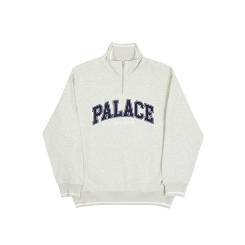 P-EST ZIP CREW GREY MARL