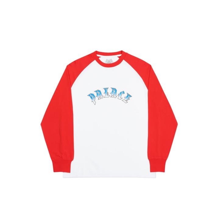 PALACE SPITFIRE P-FIRE LONGSLEEVE WHITE / RED