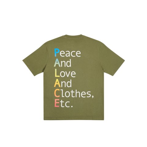 Palace THIS IS WHAT PALACE STANDS FOR T-SHIRT OLIVE - Colorway