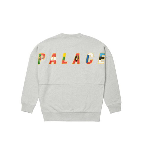 Palace EU-DON CREW GREY MARL - Colorway