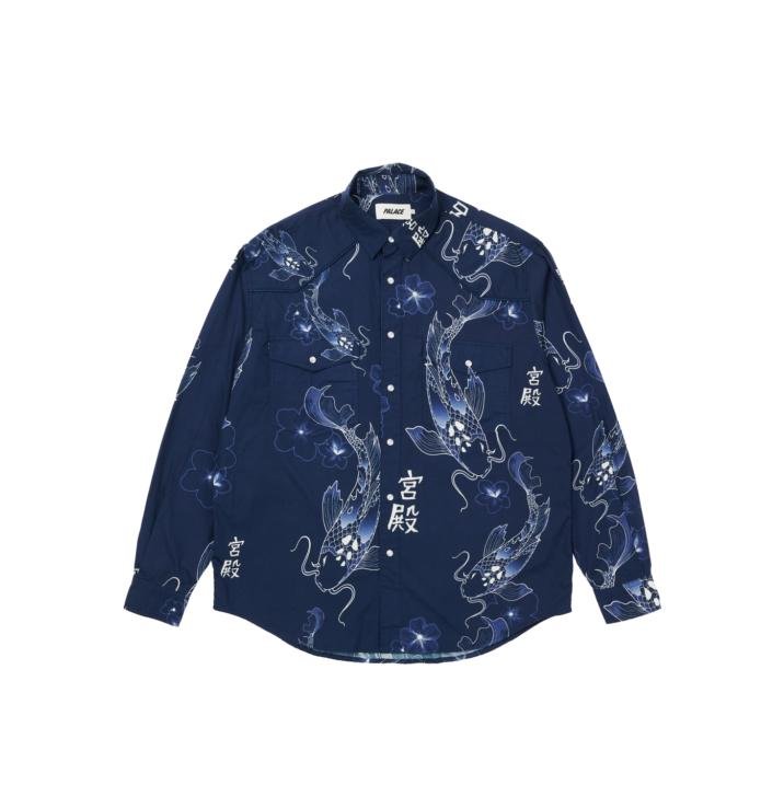CARP SHIRT NAVY / WHITE