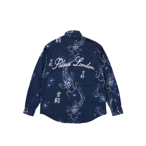 Palace CARP SHIRT NAVY / WHITE - Colorway