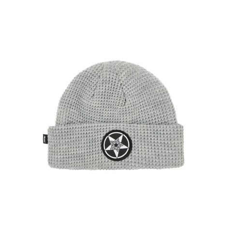 CALM IT MOSHER BEANIE LIGHT GREY MARL