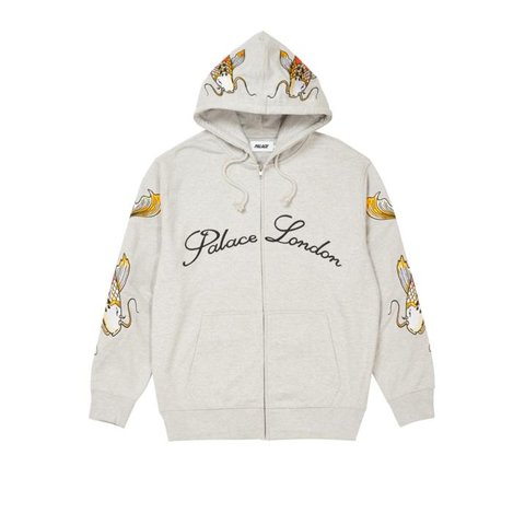 Palace CARP ZIP HOOD GREY MARL