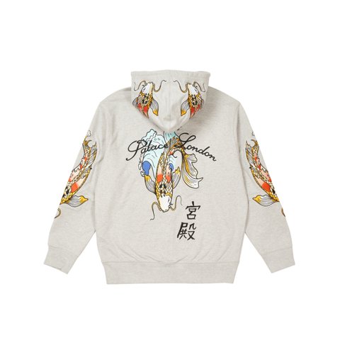 Palace CARP ZIP HOOD GREY MARL - Colorway