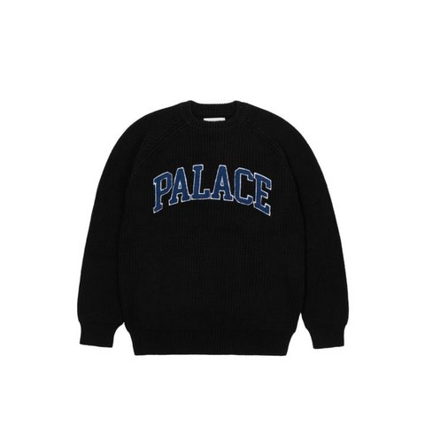 Palace COLLEGIATE KNIT BLACK