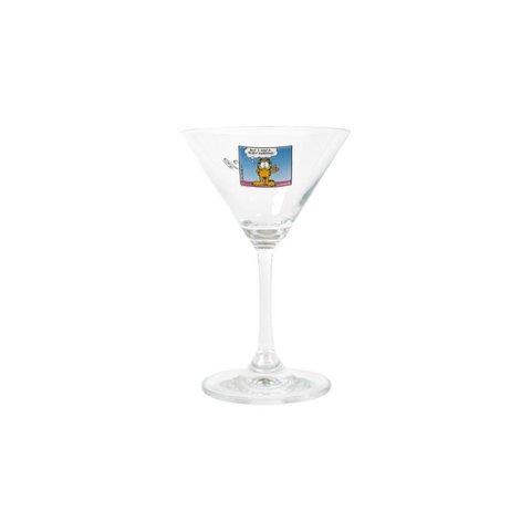 PALACE GARFIELD MARTINI GLASS CLEAR / BLUE