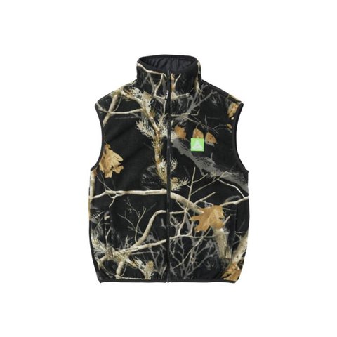 Palace REALTREE FLEECE REVERSIBLE VEST AP BLACK / BLACK