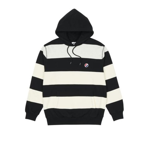 STRIPED HOOD BLACK