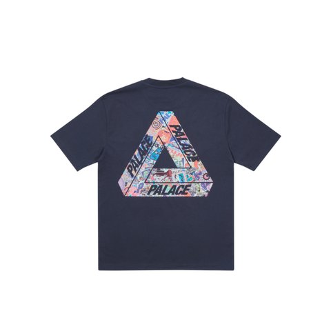 Palace TRI-STICKER PACK T-SHIRT NAVY - Colorway