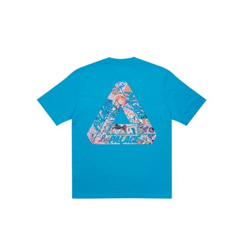 Palace TRI-STICKER PACK T-SHIRT PETROL BLUE - Colorway