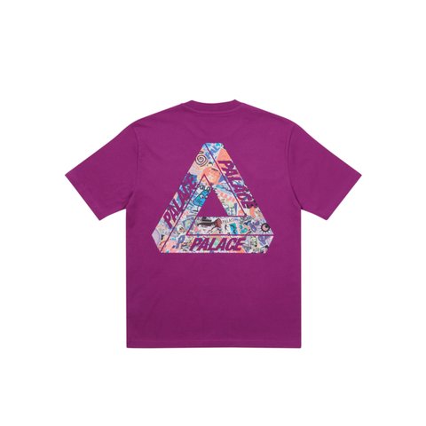 Palace TRI-STICKER PACK T-SHIRT PLUM - Colorway