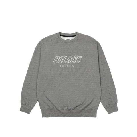 Palace GAUFRE DROP SHOULDER CREW BLACK