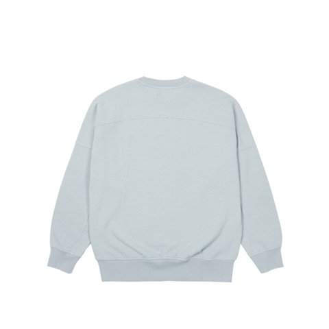 Palace GAUFRE DROP SHOULDER CREW BLUE - Colorway