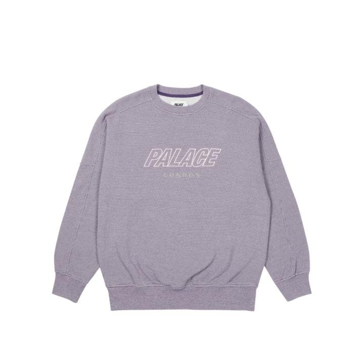 GAUFRE DROP SHOULDER CREW PURPLE