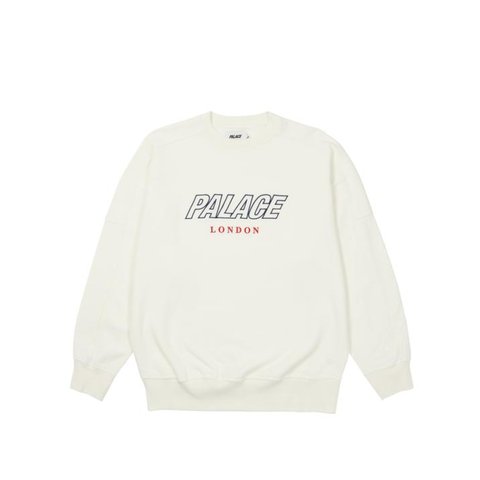 Palace GAUFRE DROP SHOULDER CREW OFF WHITE
