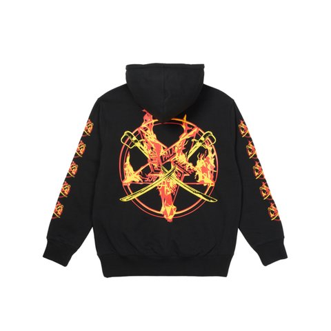 Palace FLAMED HOOD BLACK - Colorway