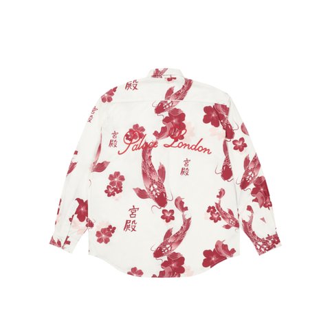 Palace CARP SHIRT WHITE / WINE - Colorway