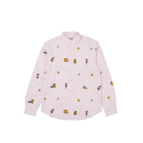 Palace PALACE GARFIELD BOOJIE SHIRT PINK / WHITE