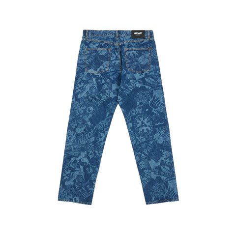 Palace PALACE JEAN STICKER PACK STONEWASH - Colorway