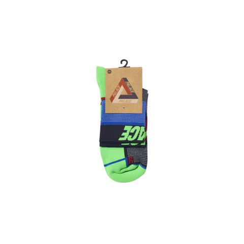 Palace P-TECH SOCK GREEN / BLUE / RED - Colorway