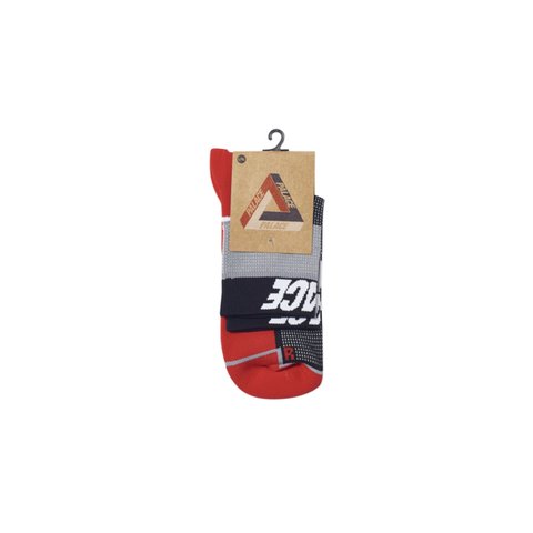Palace P-TECH SOCK RED / GREY / BLACK - Colorway
