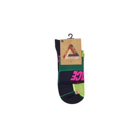 Palace P-TECH SOCK BLACK / YELLOW / GREEN - Colorway