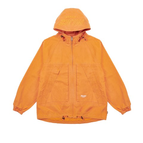 Palace WASHED COTTON HOODED JACKET ORANGE - Colorway