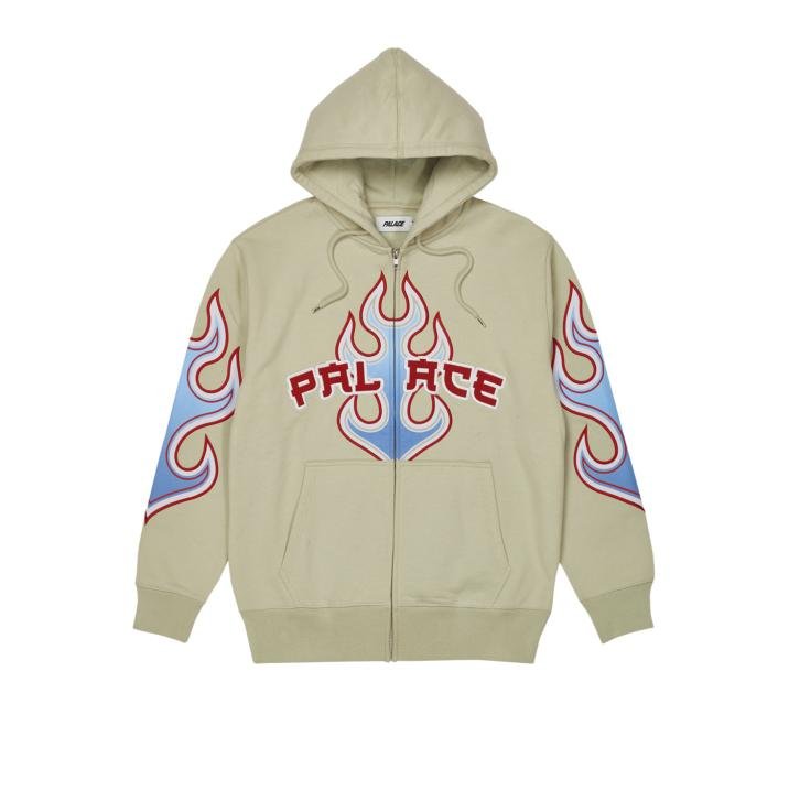 FLAME ZIP HOOD BONE WHITE
