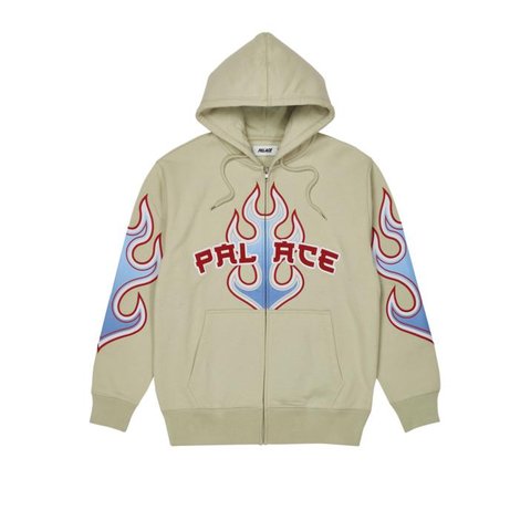 FLAME ZIP HOOD BONE WHITE