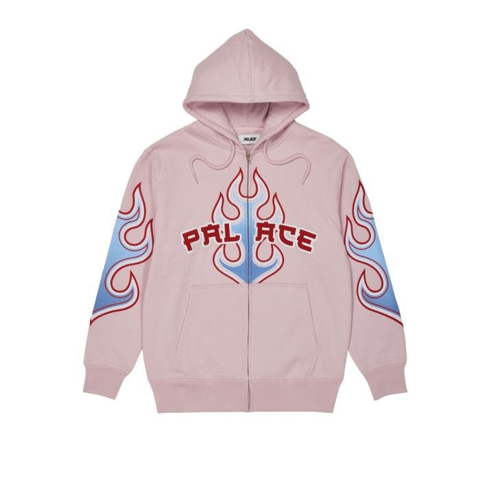 FLAME ZIP HOOD PINK