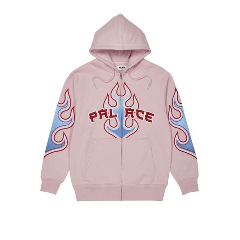 FLAME ZIP HOOD PINK
