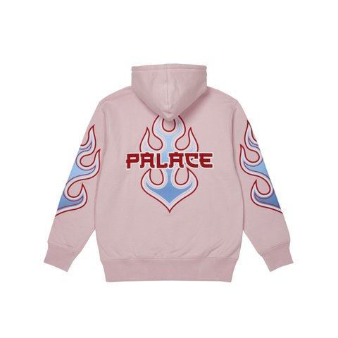 Palace FLAME ZIP HOOD PINK - Colorway