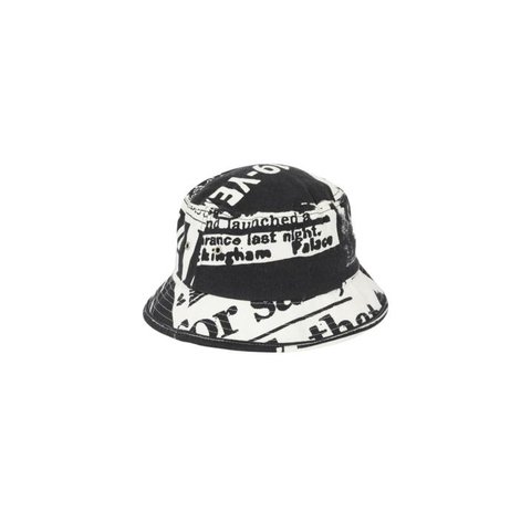 TABLOID DENIM BUCKET HAT BLACK