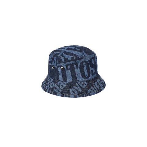 TABLOID DENIM BUCKET HAT BLUE